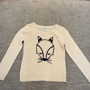 Kids Pink Republican tan fox sweater